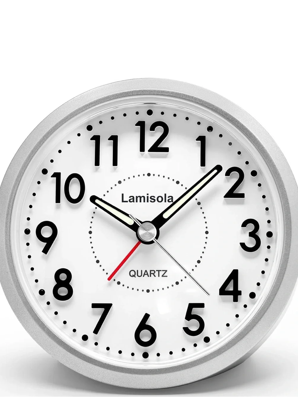 Isola Silver and White Quartz Wall Clock NWT
